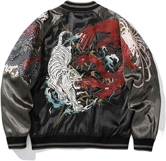 USTZFTBCL Embroidery Baseball Jacket Mens Loose Coats Autumn Motorcycle Style Casual Jackets For Men