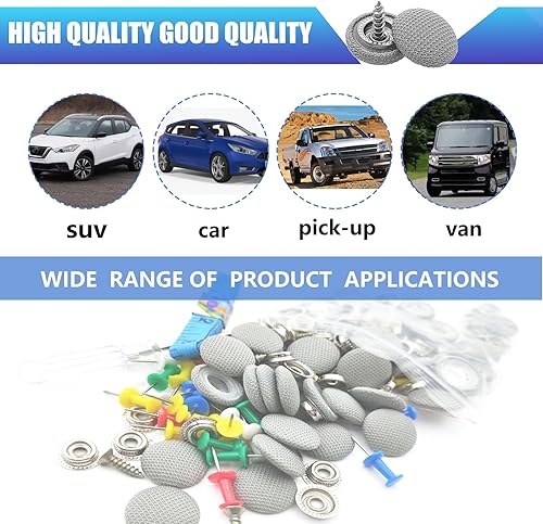 Miniatura 6 de stymart 60 piezas de retenedor de remaches de techo de automóvil remaches de reparación de techo de automóvil botón de reparación de techo para