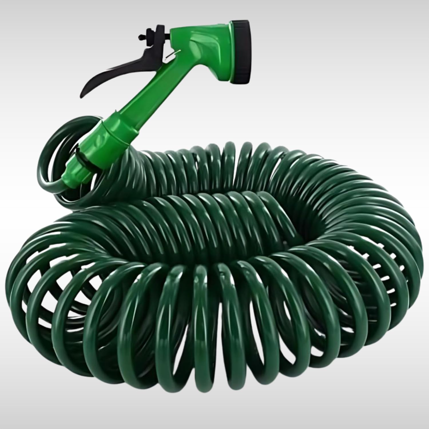 Dunnet Tools 15m 50ft Retractable Coil Garden Hose - Garden Spray Gun 5 Function Pipe Reel Nozzle Tap Metre | Gardening Set Tough Kink Resistant Hardened Lightweight Retractable Coil (review)