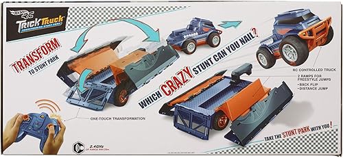 Miniatura 15 de Hot Wheels RC Trick Truck Transformando Stunt Park, vehículo
