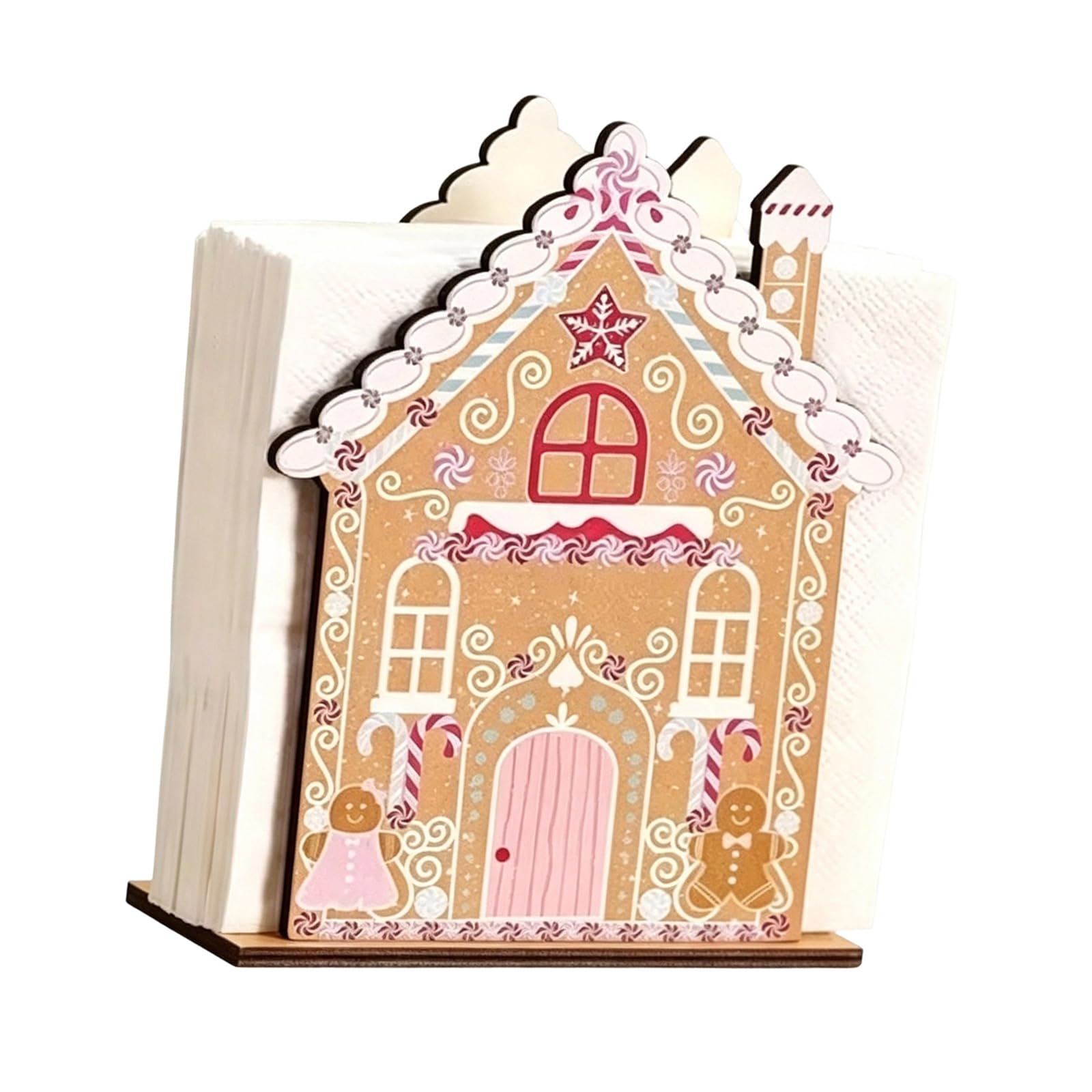 Mekalero Bucolic Themed Napkin Storage Holder Natural Wood Restaurant Tissue Container Hollow Carved Tissue Holder for Stylish Home Decor Hollow Carved