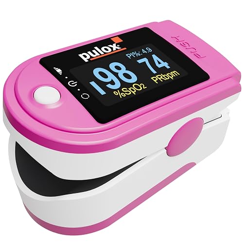 Pulox PO-200 Solo Pulsoximeter Pink zur Messung von SpO2, Puls und PI