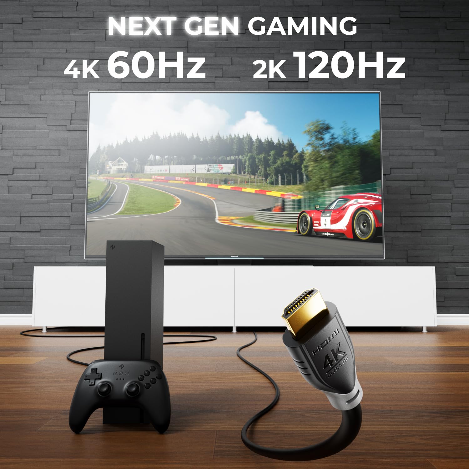 deleyCON Cavo HDMI 3,0m 4K@60Hz 2K@165Hz con ARC UHD HDR 3D Alta Velocità 18Gbps Cavo HDMI per PS4 Soundbar Televisione Blu-Ray Proiettore Computer Portatile TV PS5 Console PC Monitor - Nero Grigio