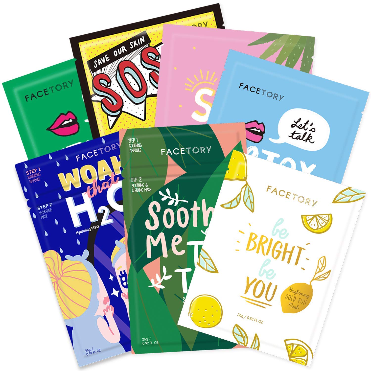 FaceTory Best of Seven Sheet Mask Collection and Original 11 Set- Hydrating Sheet Masks