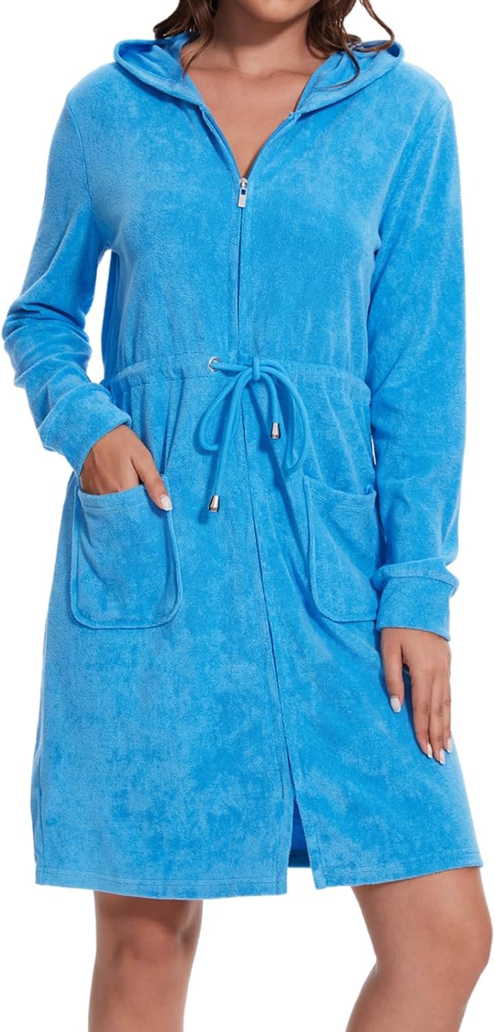 Albornoz Zara Home Sudadera Verde Con Capucha Y Cremallera De