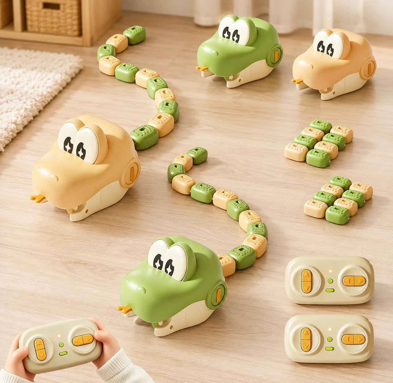 Umikk Magnetic Snake Game, Ferngesteuerte Schlange mit Licht