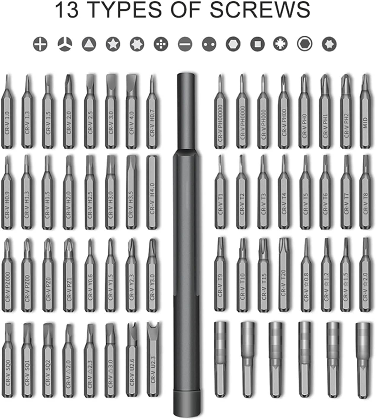 Screwdriver Set 63 in 1 Precision Screwdriver Magnetic Bits Mobile Phone Laptop Repair Kit