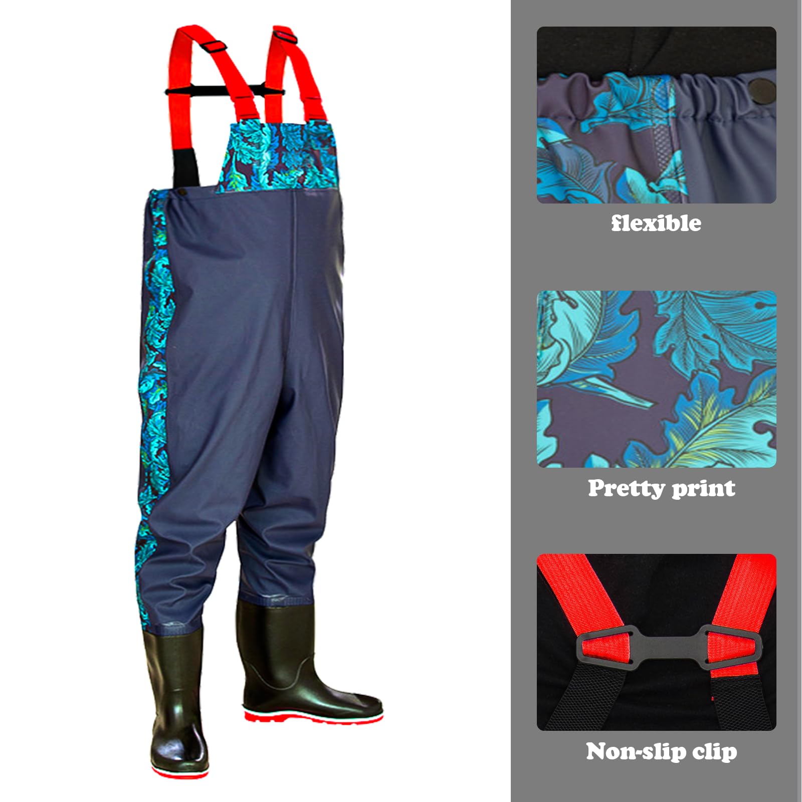 Vadeadores de pecho con botas, botas de pesca, caza, botas de vadeo de nailon y PVC, impermeables, para pesca con mosca, hombres y mujeres