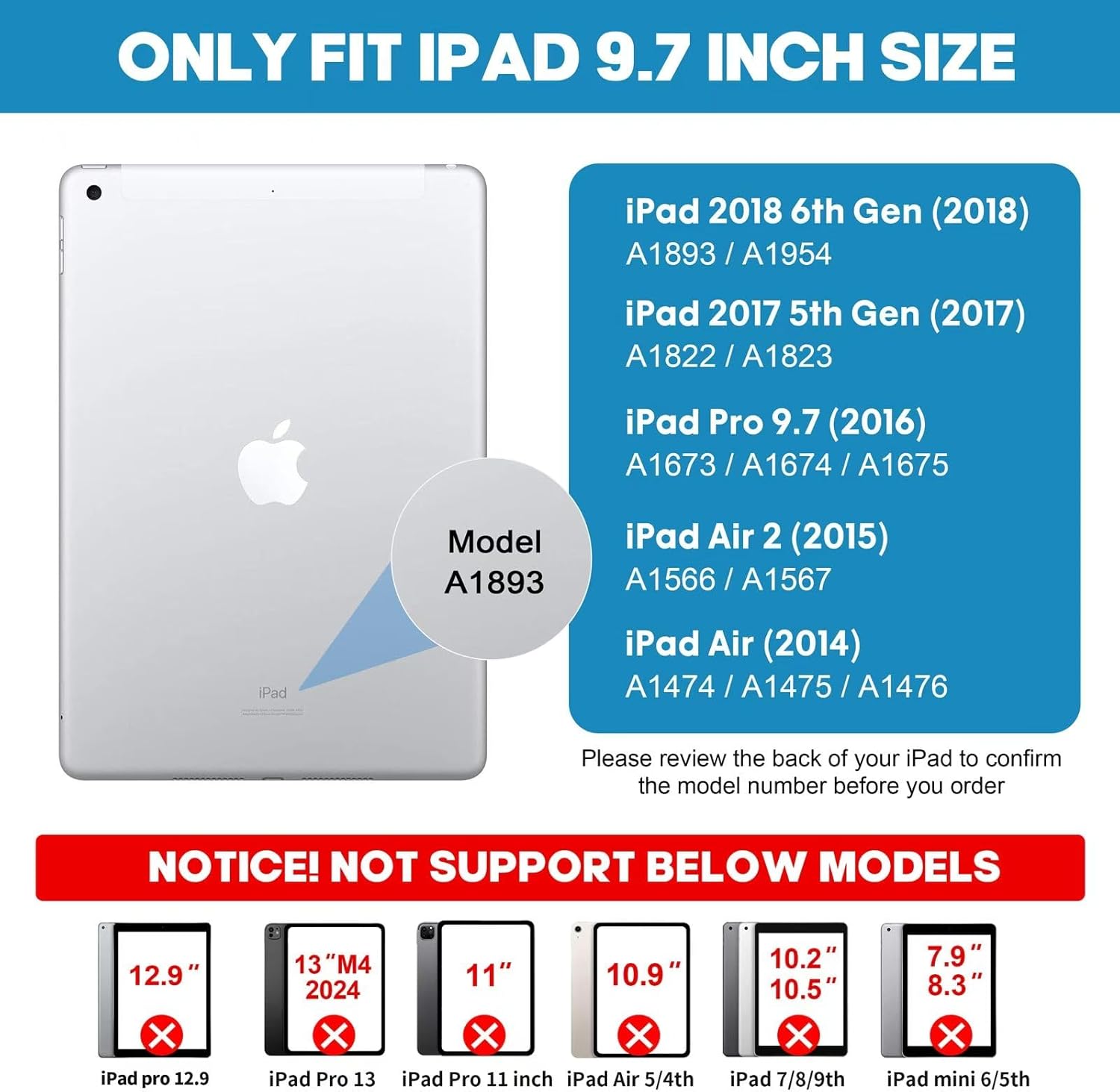 BABG Keyboard Case for iPad 6th/5th 9.7inch, iPad Pro 9.7, iPad Air 2, iPad Air 1,360°Swivel,7 Use Modes,Backlight- Metallic Pink - Image 2