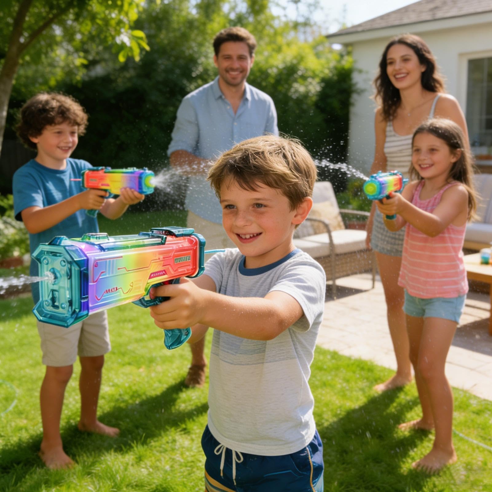Spara Acqua per Bambini Interattivo Educativo con e Suoni | Giocattolo da Piscina per Attività Estive per Compleanni Vacanze Scuola ed Eventi all'Aperto in Cortile Spiaggia
