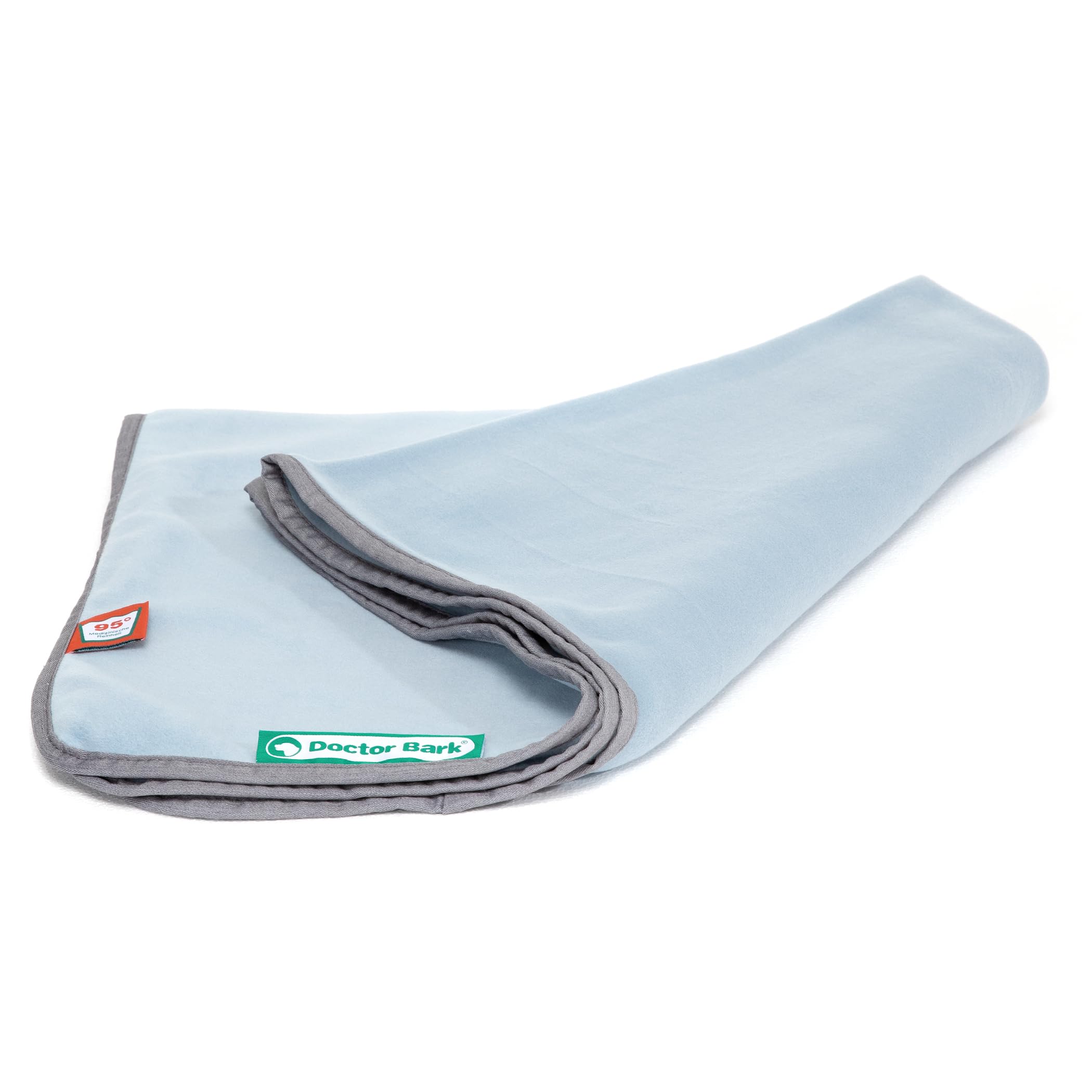 Doctor Bark Manta acogedora para Perros, Lavable hasta 95 °C, higiénica, Suave Manta Polar para sofá y Cama para Perros, Manta mullida para Mascotas, Fabricada en Alemania (140 x 100 cm, Azul Claro)