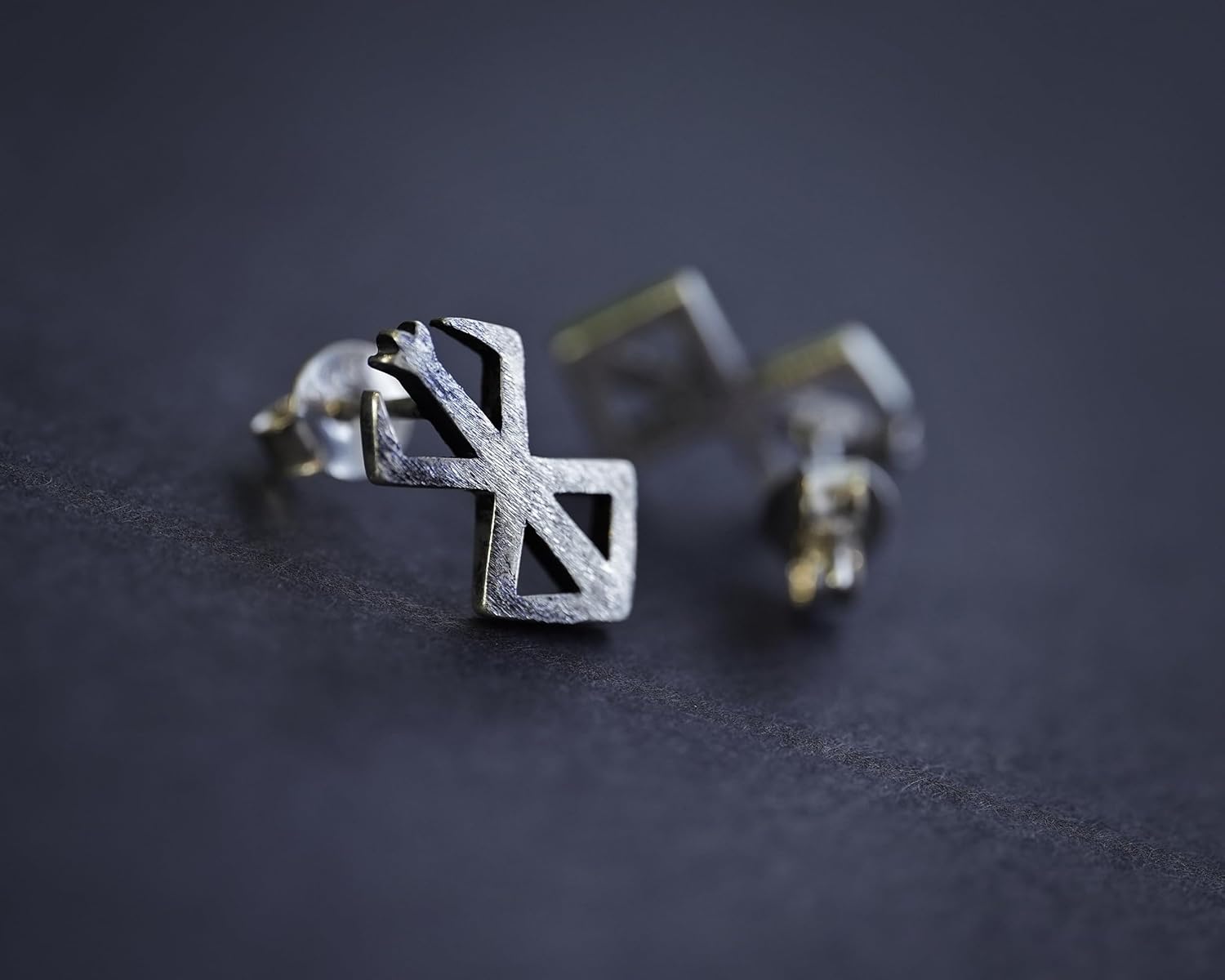 Brand of Sacrifice Rune Anime Stud Earrings Jewelry Fantasy Cosplay Gift for Men Women 925 Sterling Silver