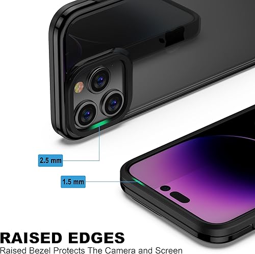 Miniatura 4 de Funda compatible con iPhone 15 Pro Max para mujeres y hombres, delgada, dura, translúcida, mate, a prueba de golpes, funda protectora para iPhone 15