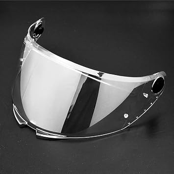 Motorcycle Helmet Visor Replacement Lens for MT Thunder 4 SV, Anti-Fog & Anti-Scratch Tinted/Clear Options Helmet Lens for Street Riding and Daily Use,C Aurora Silver