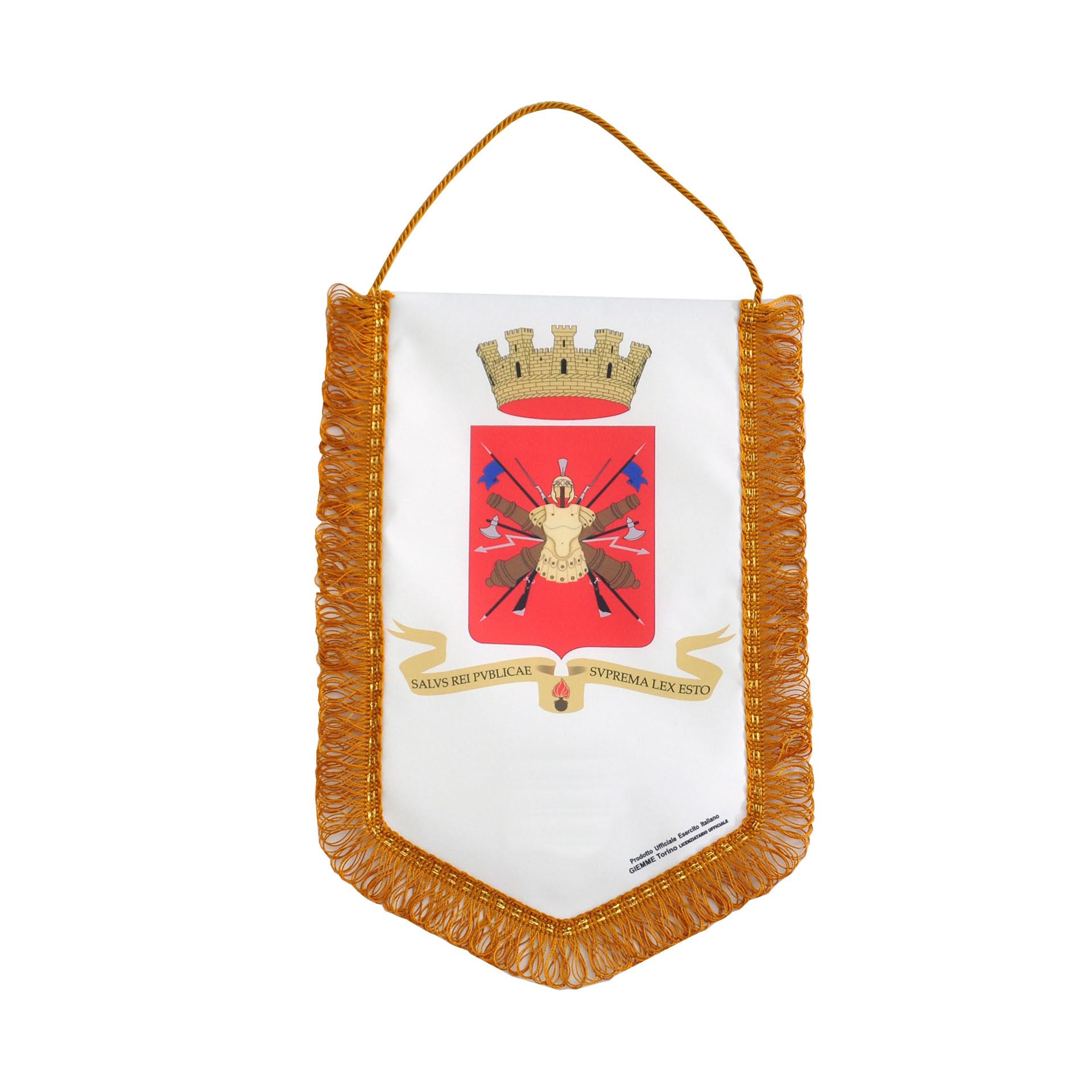 Banderín del ejército italiano pentagonal 20x28 cm para decorar despachos y estudios
