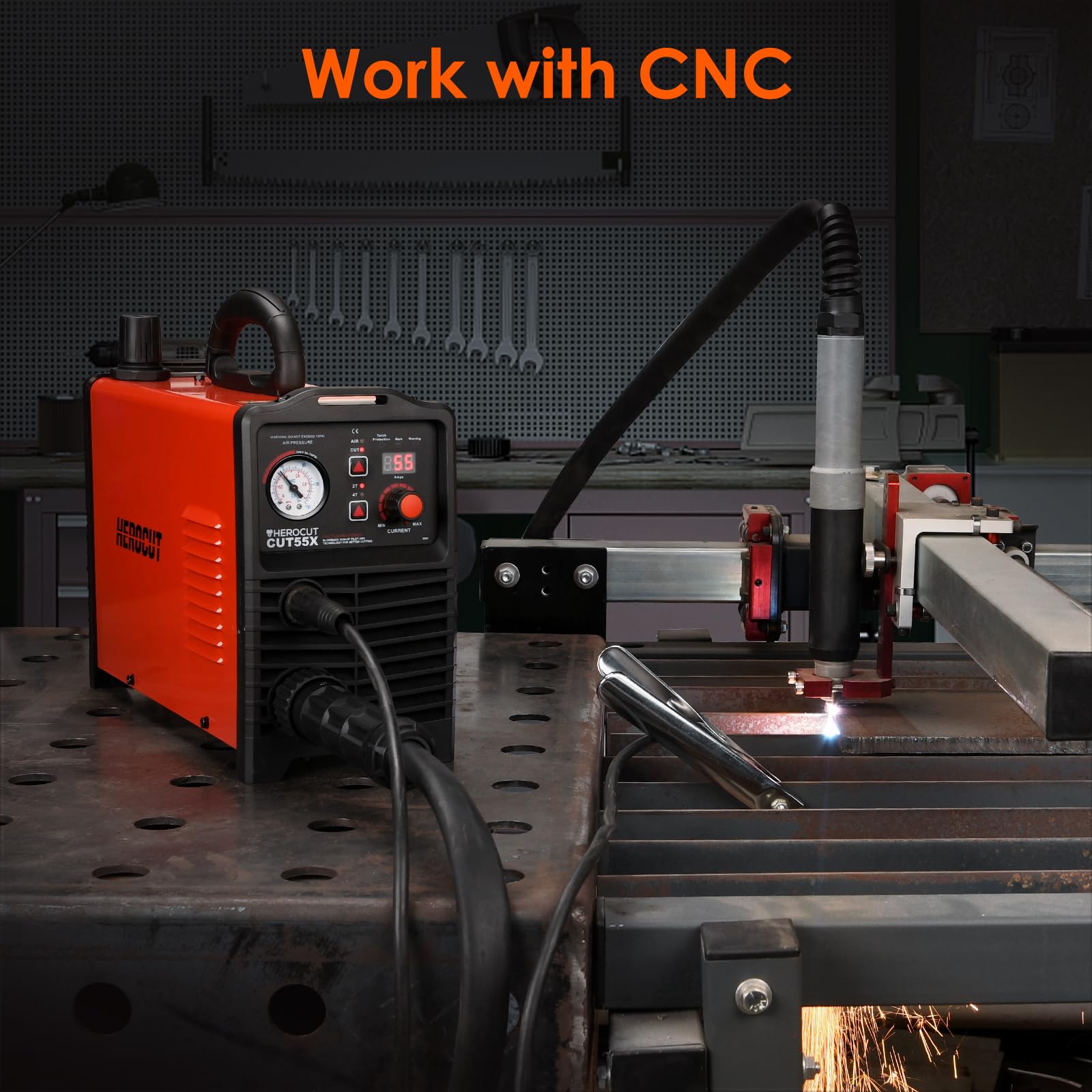 Przecinarka plazmowa Przecinarka plazmowa łukowa CNC HeroCut CUT55X 55Amps 220 Maszyna do cięcia plazmowego CNC non-HF IGBT może współpracować ze stołem CNC