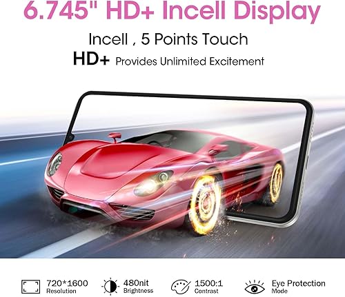 Miniatura 4 de CWOWDEFU Teléfono Android 14 desbloqueado, teléfono inteligente Android de 6.8 pulgadas, 12 GB de RAM con 128 GB de ROM, Dual SIM 4G, Octa-Core,