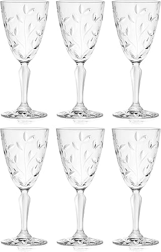 Miniatura 1 de Barski Copa de vino - Copa - Vino tinto - Vino blanco - Copa de agua - Vasos de tallo - Juego de 6 copas - Cristal similar a cristal - 7.7 oz.