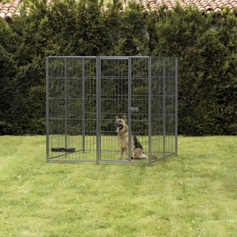 Recinto Per Cani In Rete Metallica 2x2 Metri Zincatura a Caldo