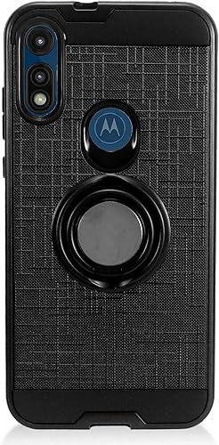 Miniatura 5 de Para Motorola Moto E (2020) XT2052 - Funda para teléfono con soporte de anillo - RS2 Negro