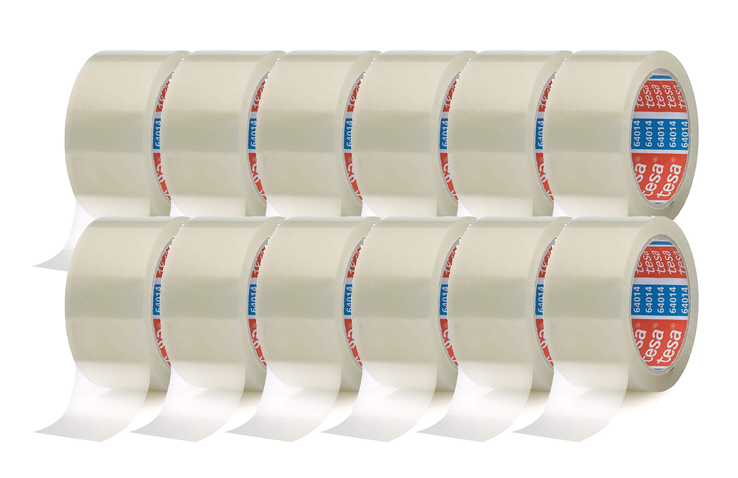 tesa Cinta Adhesiva del paquete cinta adhesiva (66 m x 50 mm) (12 Rollos/transparente)
