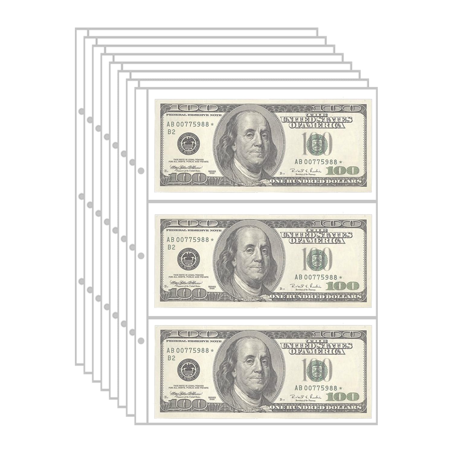 Photo 1 of **ONLY STAMP PAGES**60 Paper Ticket Pocket, 20 Sheets Stamp Pages, Paper Ticket Collecting Supplies with Standard 3 Holes, Collecting Pocket Page for Ticket, Stamp, Airplane Ticket Collection (3 Pocket -20 Sheets)