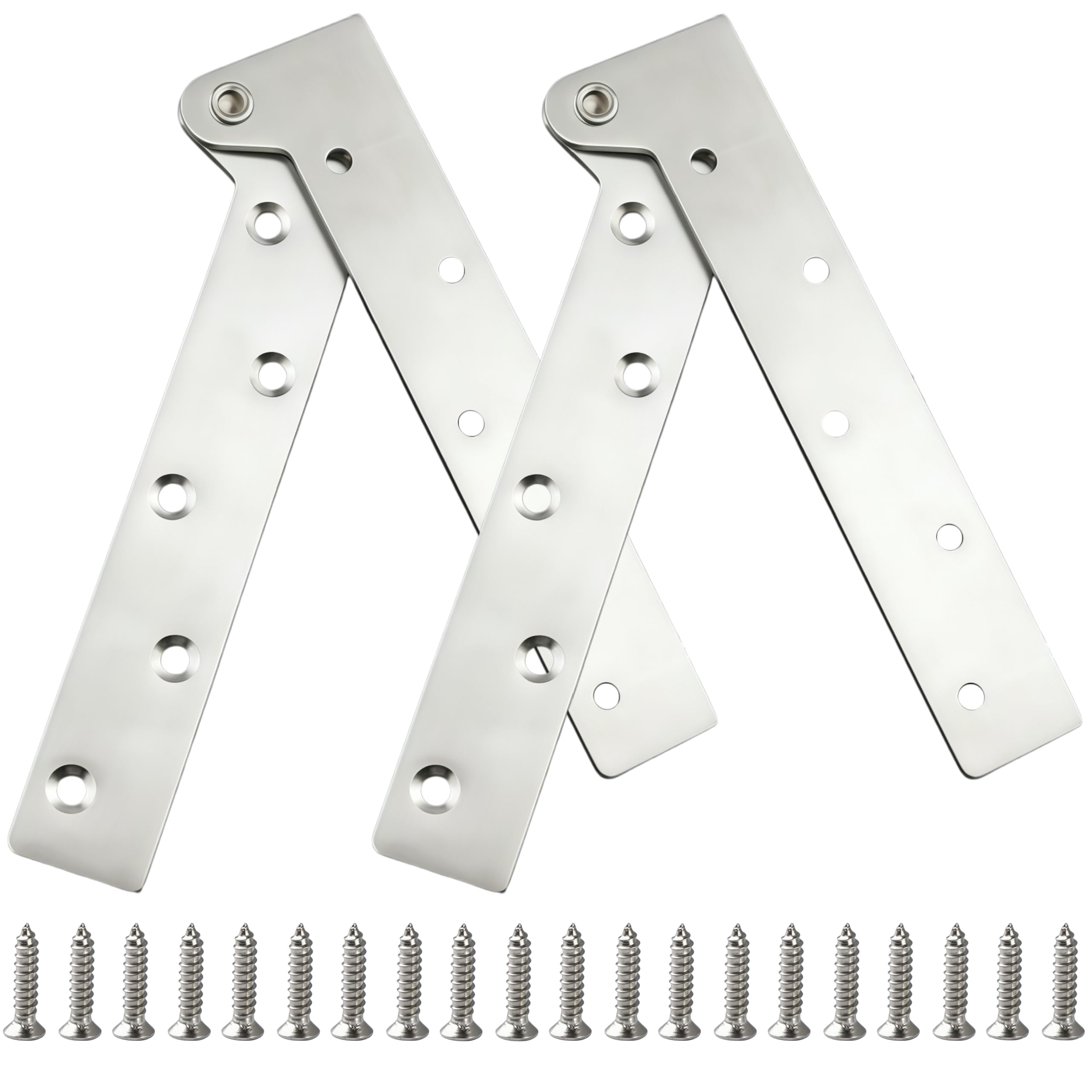 Vbnexyr Regular Hinge 2 Pack Stainless Steel Top And Bottom Pivot Hinges Concealed Door Pivot Hinges Suitable For Household Kitchen Swing Cabinet Doors 150×25×2.7Mm Chicken Beak Hinge