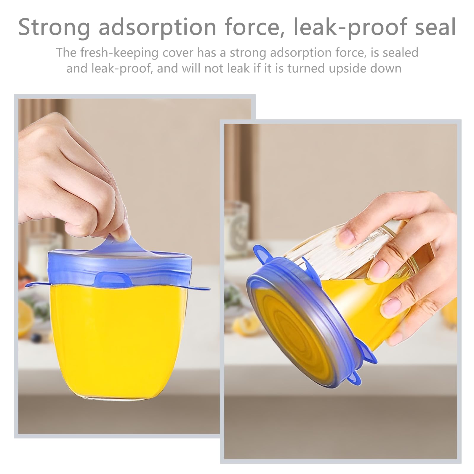 12 Stück Silikondeckel Dehnbar - BPA-frei In 6 Verschiedenen Größen