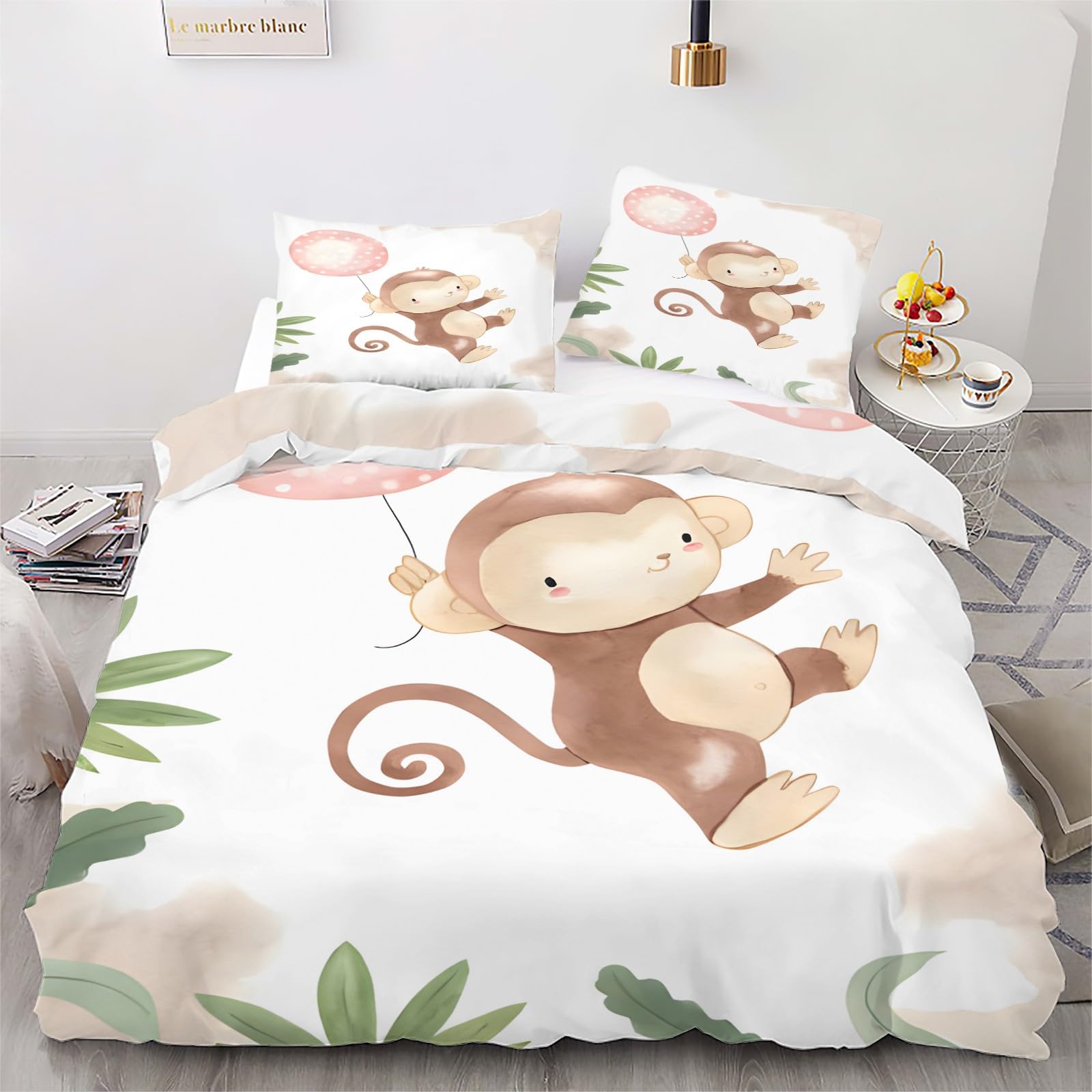 Juego de Funda Nordica Cama 135/150 Niños Abstracto Microfibra Transpirable Suave Moderno Juego de Funda de Edredón 240x220 y Fundas Almohada 50x75cm