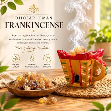 Oman Hojari Dhama Frankincense Resin - 2 oz | Authentic Natural Boswellia Sacra Incense Resin from Salalah Dhofar | for Home Fragrance, Aromatherapy, Meditation and Prayer | ZaforaSouq