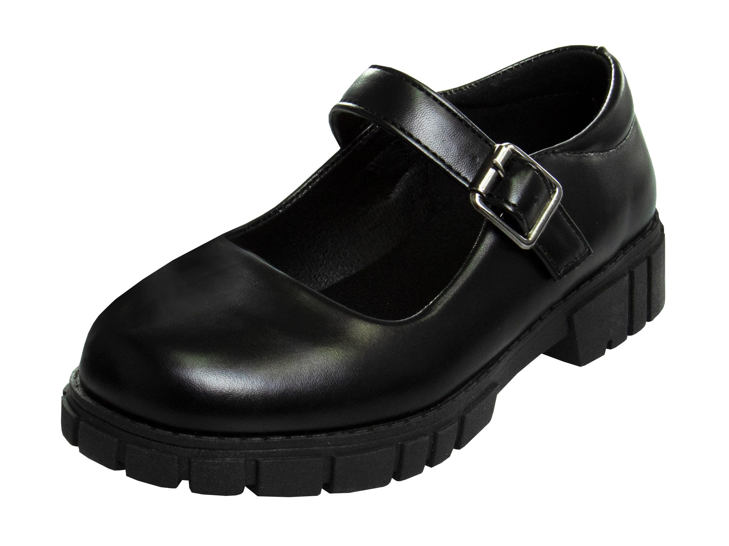 French Toast Girls Round Toe Ankle Strap Maryjane School Shoes - Mary Jane Chunky Platform Oxford Dress Shoe Pumps - Black/Navy/Brown (Size 12-5 Little Kid/Big Kid) 13 Little Kid Black