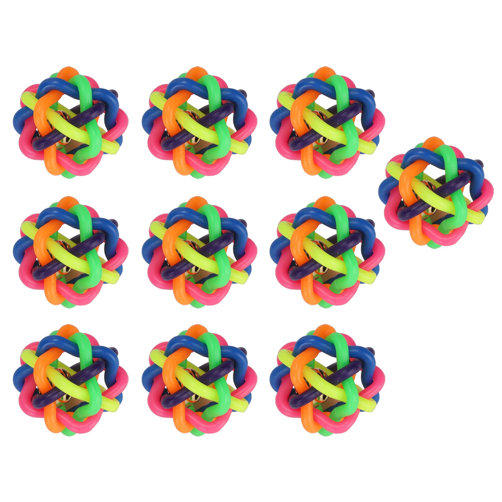 10Pcs Rubber Dog Toys Wiggle Ball Dog Toy Small Dog Balls Peppy Pet Ball Wobble Wags Giggle Ball