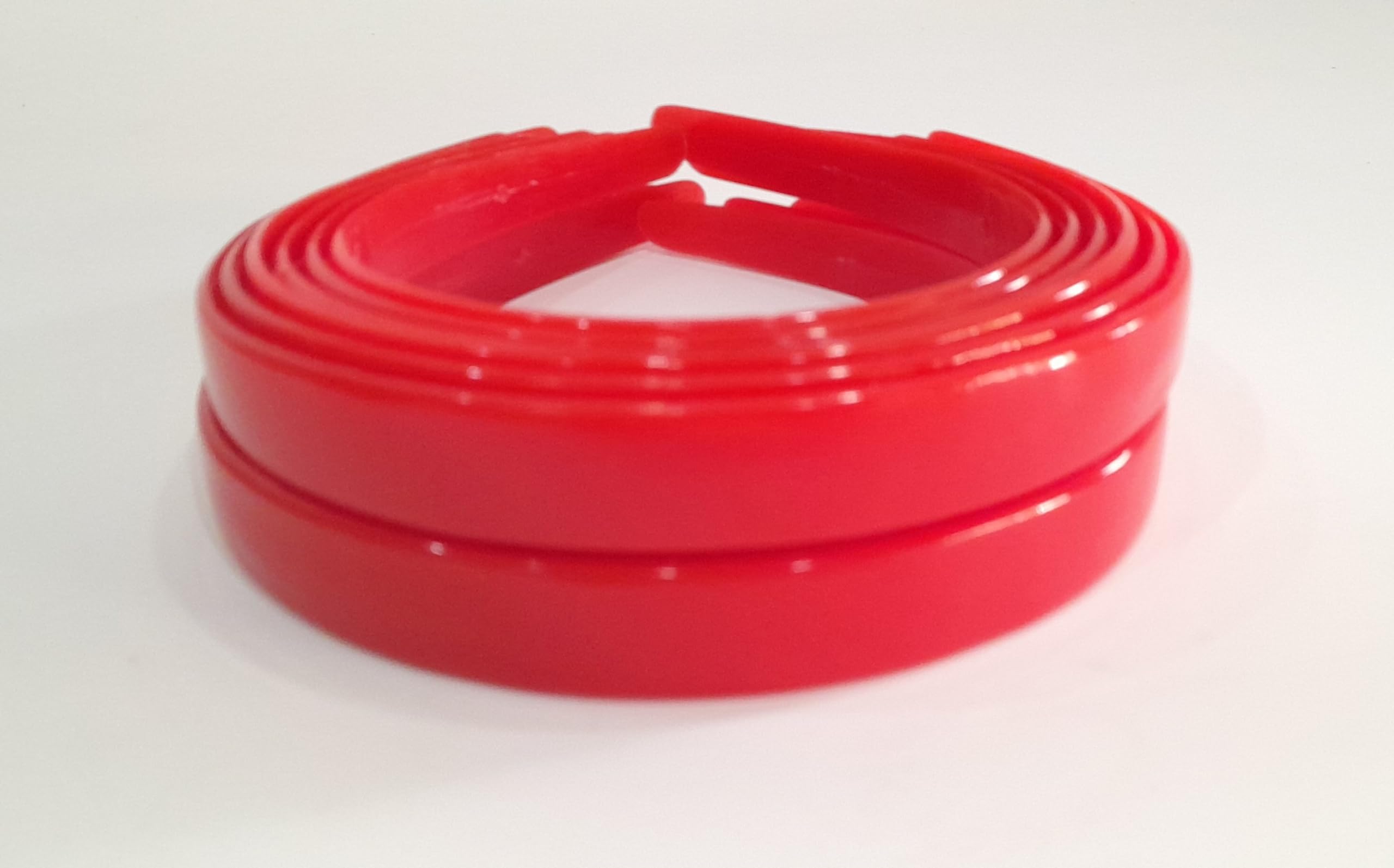 H2T-DIY Set of 12 Plastic Hairband in 3 Colours 18mm (Red,Black & White) (Red)-image-22