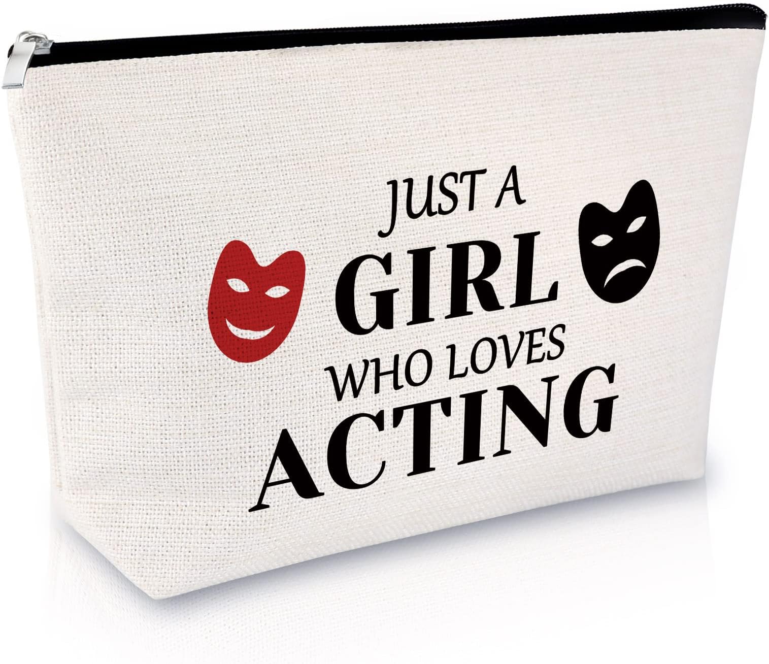 Theatre Lover Gifts Makeup Bag Theatre Drama Gift for Actress Theater Gifts for Women Theatre Acting Gift for Drama Student Retirement Graduation Gift for Drama Teacher Dramatist Cosmetic Travel Bag