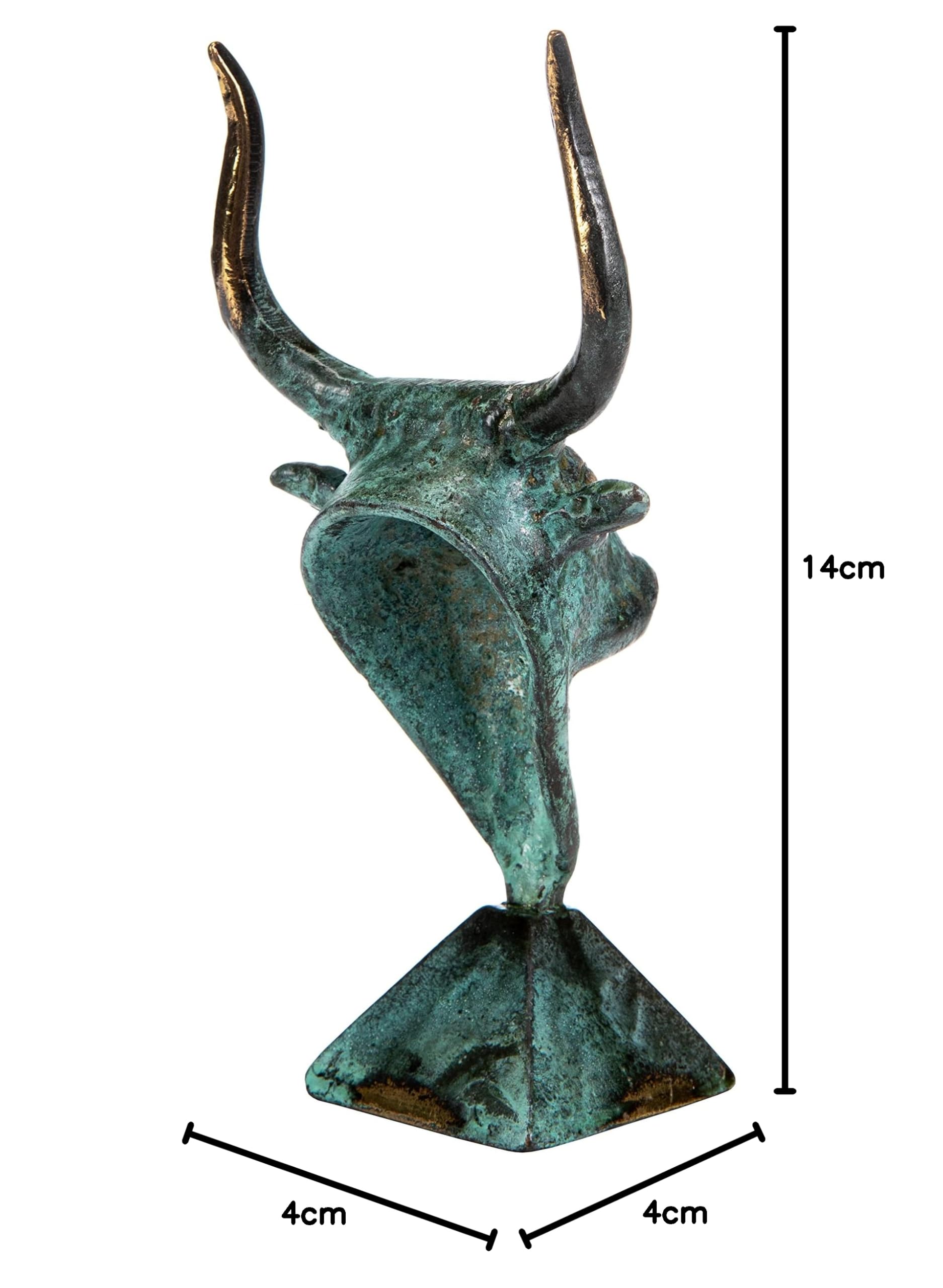 Minotaur Antigua Mitología Griega Cabeza Toro Estatua Bronce Figura 5.5 pulgadas