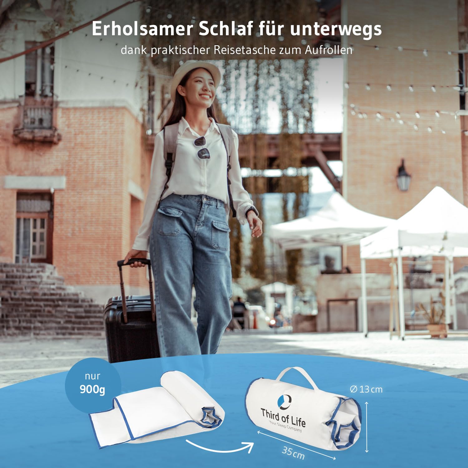 Third of Life Seitenschläfer Kissen mit Intense-Technologie - von Schlafexperten entwickelt, Ergonomisches Memory Foam Kopfkissen für ruhigen Schlaf, HWS Nackenstützkissen für Allergiker geeignet
