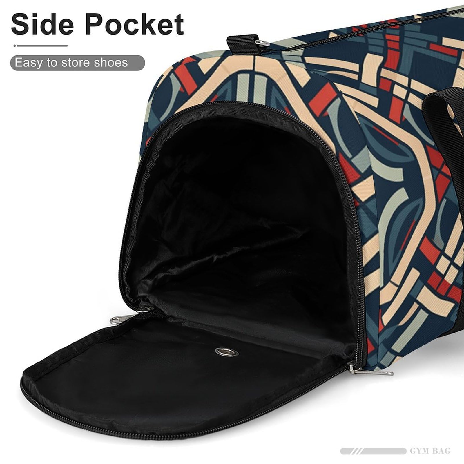 Sporttasche für Damen und Herren, mit Schuh- und Nassfach, Reisetasche, Blau und Weiß, Wochenendtasche, Handgepäcktasche für Schwimmen, Fitness, Workout, Sport, Einheitsgröße, Stil:, Einheitsgröße