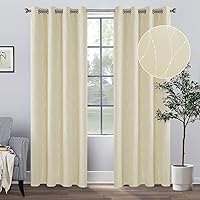 Vista 55 de BUHUA Juego de 2 paneles de cortinas opacas de 84 pulgadas de largo, cortinas de eficiencia energética y reducción de ruido para dormitorio con Gris