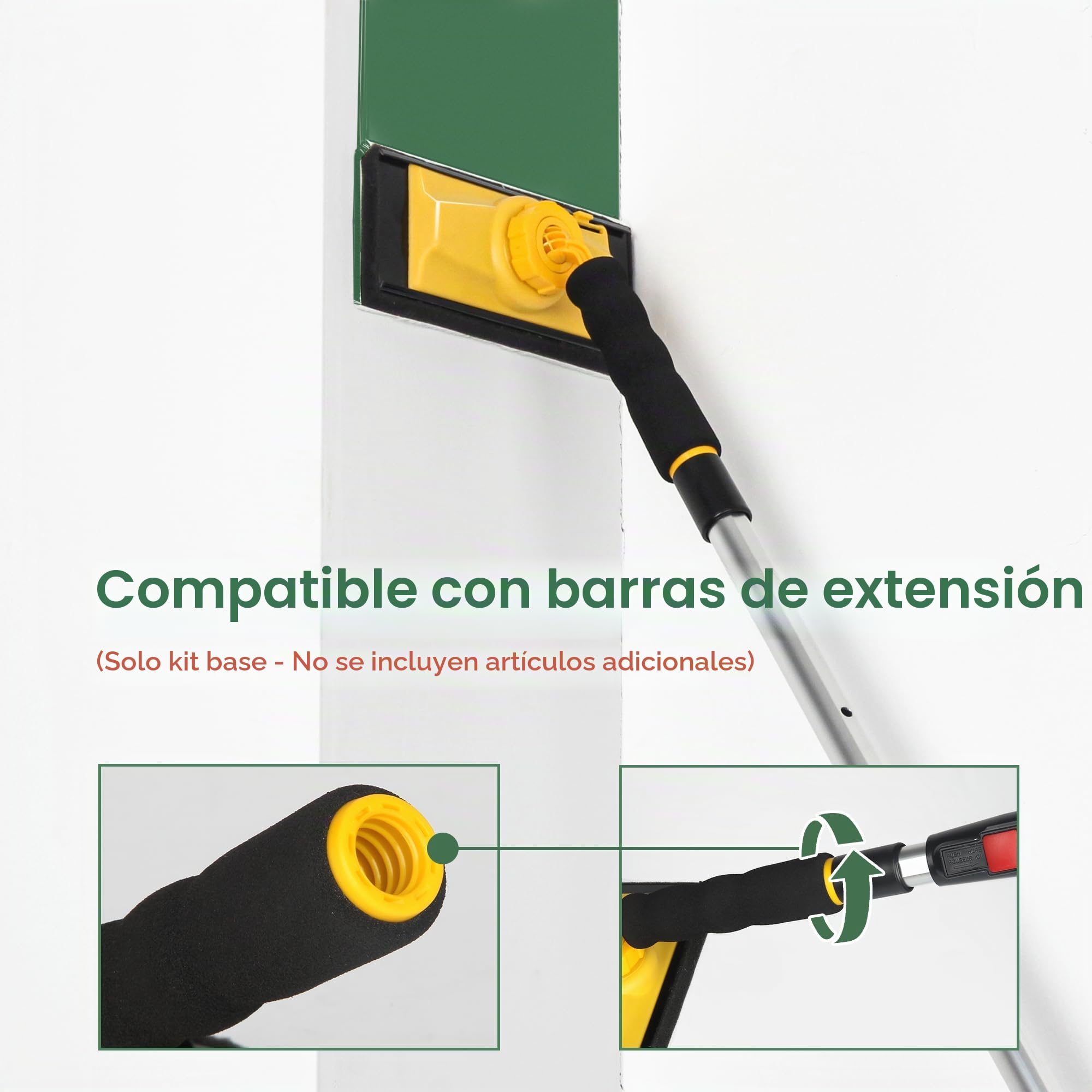 VOOMEY Almohadilla de pintura con 5 recambios de almohadillas de repuesto, almohadilla de techo para pintura de pared, cubiertas de madera, cobertizos y vallas, almohadilla de pintura grande para