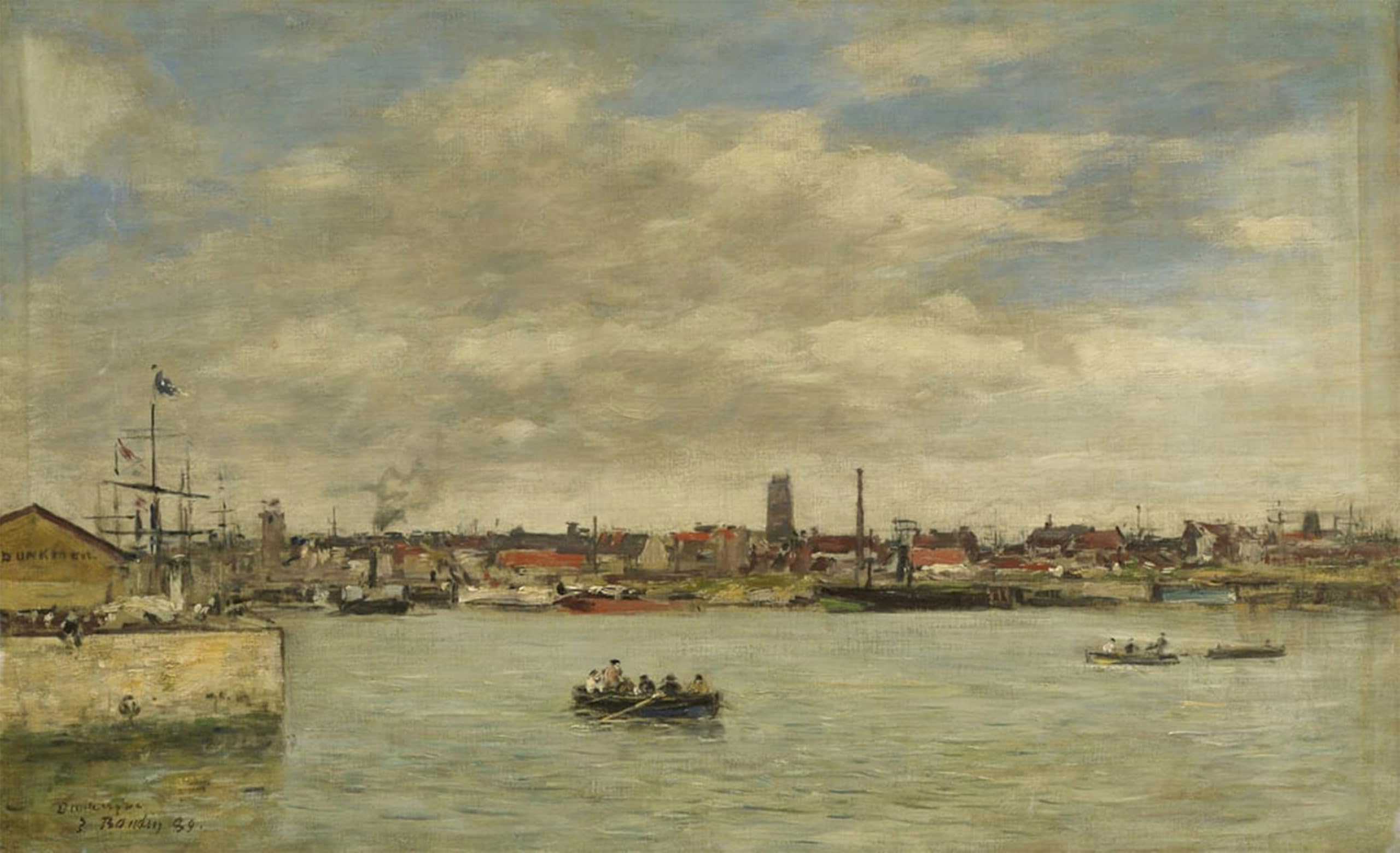 Tableau Toile Dunkerque d'Eugène Boudin 60x90cm SERENDIPITP Affiche Art