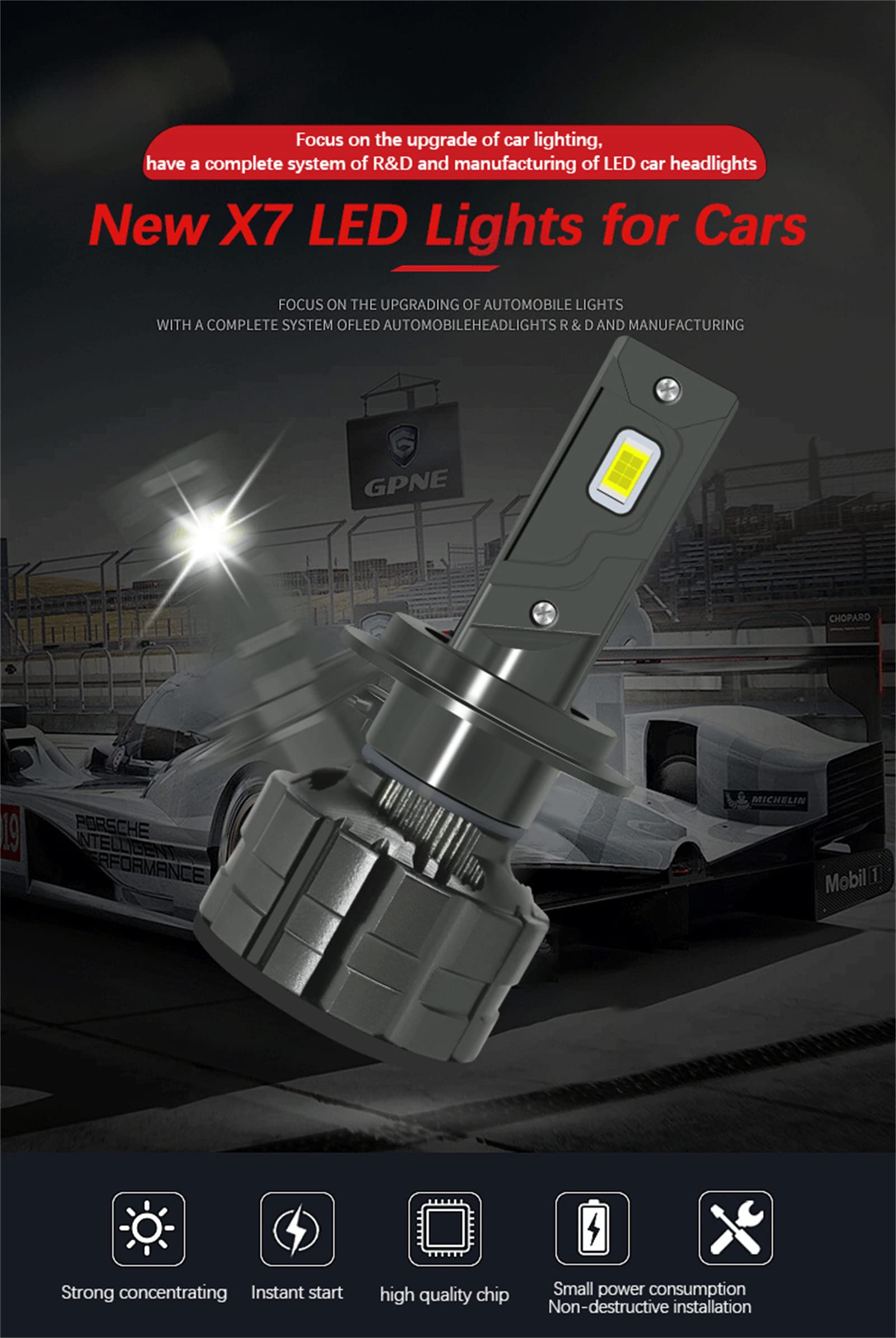Bombillas LED De Repuesto Para Faros Delanteros, Superbrillantes Para Luz De Cruce/Luz Antiniebla Con 2 Piezas, Kit De Conversión De 12000 Lúmenes Plug And Play, 6000 K Blanco Brillante,H1