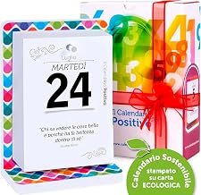 Positive Calendar 2026 Motivational | Tabletop with Smiles Support | Face the Days with a Smile and a Philosophical Thought | Brilliant Gift Idea | Size 12 x 17 x 5.5 | Luxury Pack