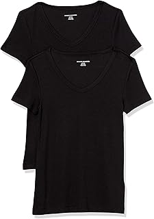 Amazon Essentials Womens Slim-Fit Short-Sleeve V-Neck T-Shirt