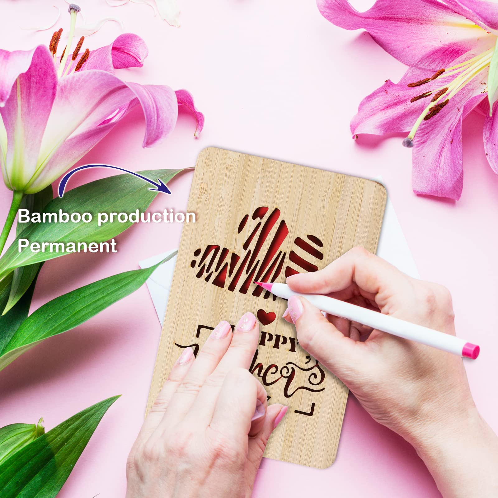 Mother's Day Card, Bamboo Greeting Card, Birthday Card For