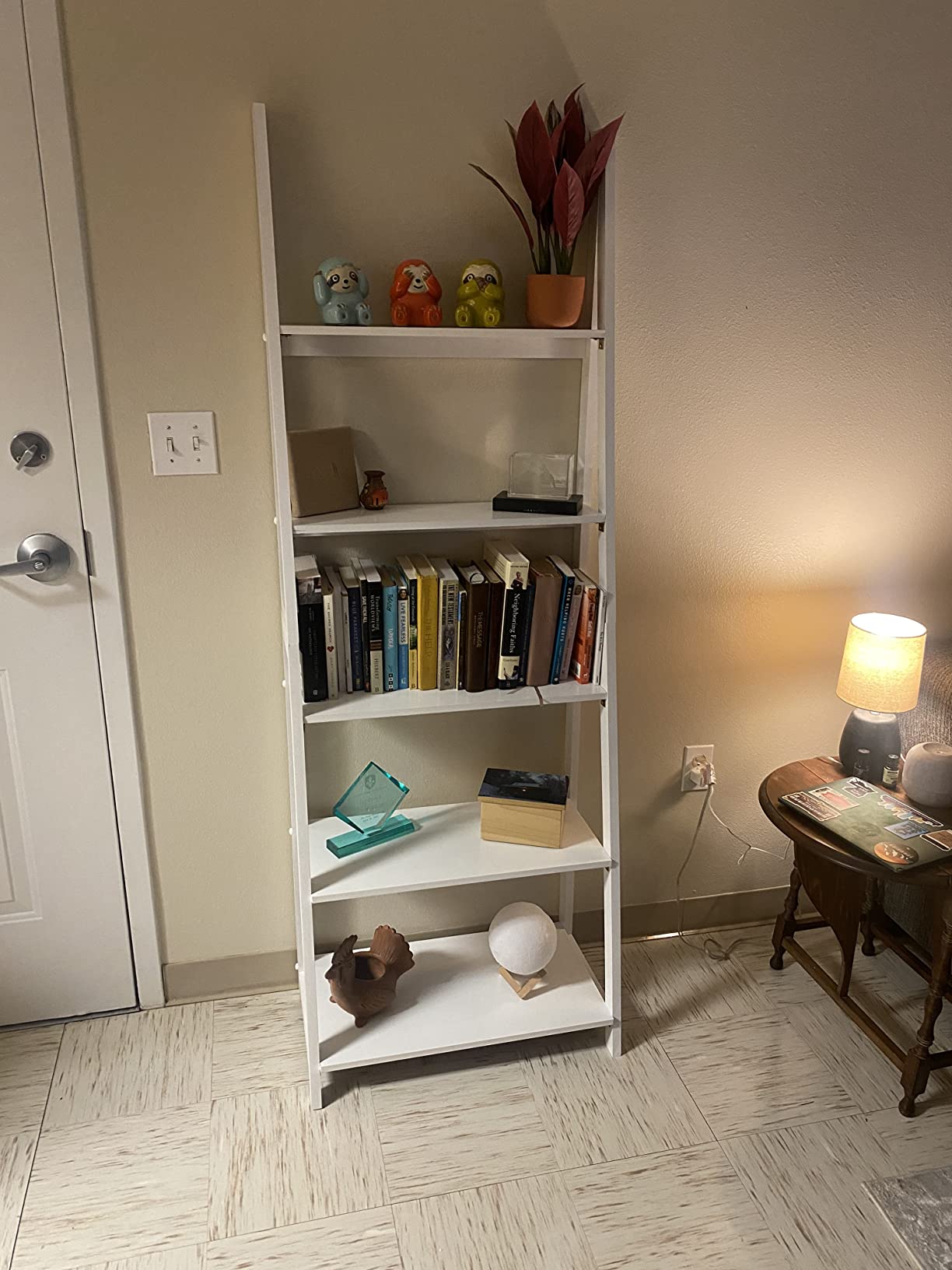 12/mo Finance Amazon Basics Modern 5Tier Ladder Bookshelf Organizer