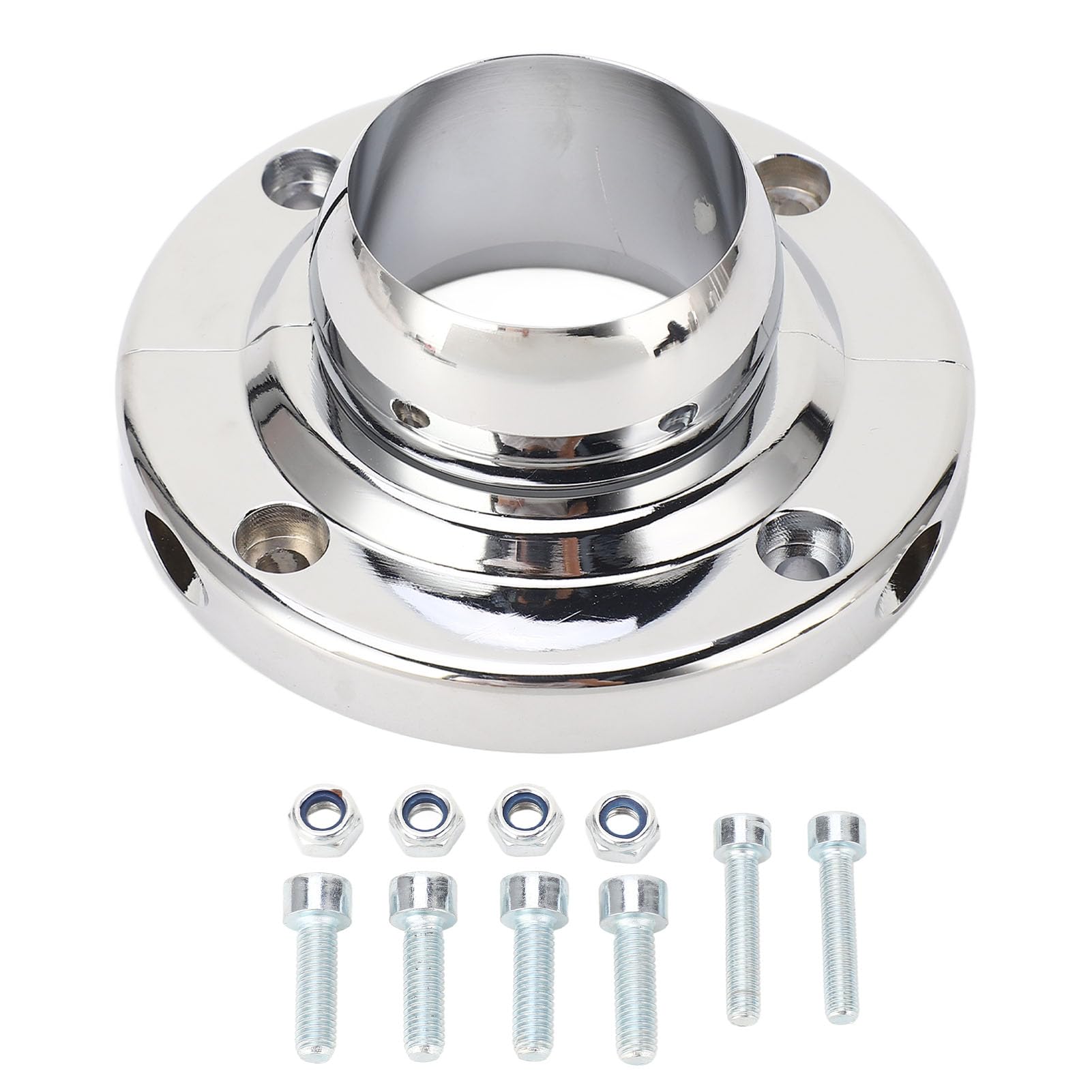 Steering Column Mount Bracket, Steering Column Mounting Parts, 2inch Steering Column Floor Mount Polished High Hardness Universal For Sbc Bbc 350 Engine