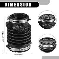 Vista 5 de Tubo de manguera de admisión para filtro de aire con abrazaderas 17228R70A01 - Coche - Filtro de motor Tubo de manguera de conducto de entrada