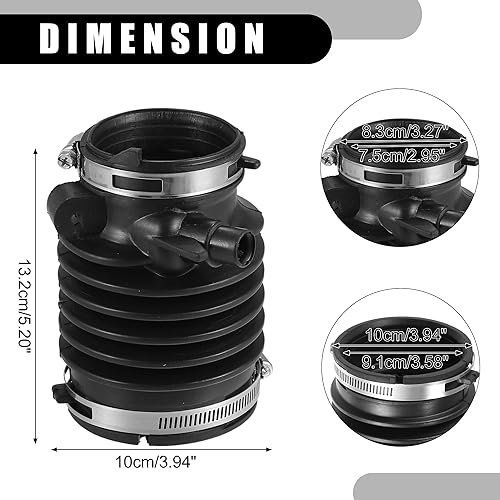 Miniatura 5 de Tubo de manguera de admisión para filtro de aire con abrazaderas 17228R70A01 - Coche - Filtro de motor Tubo de manguera de conducto de entrada de