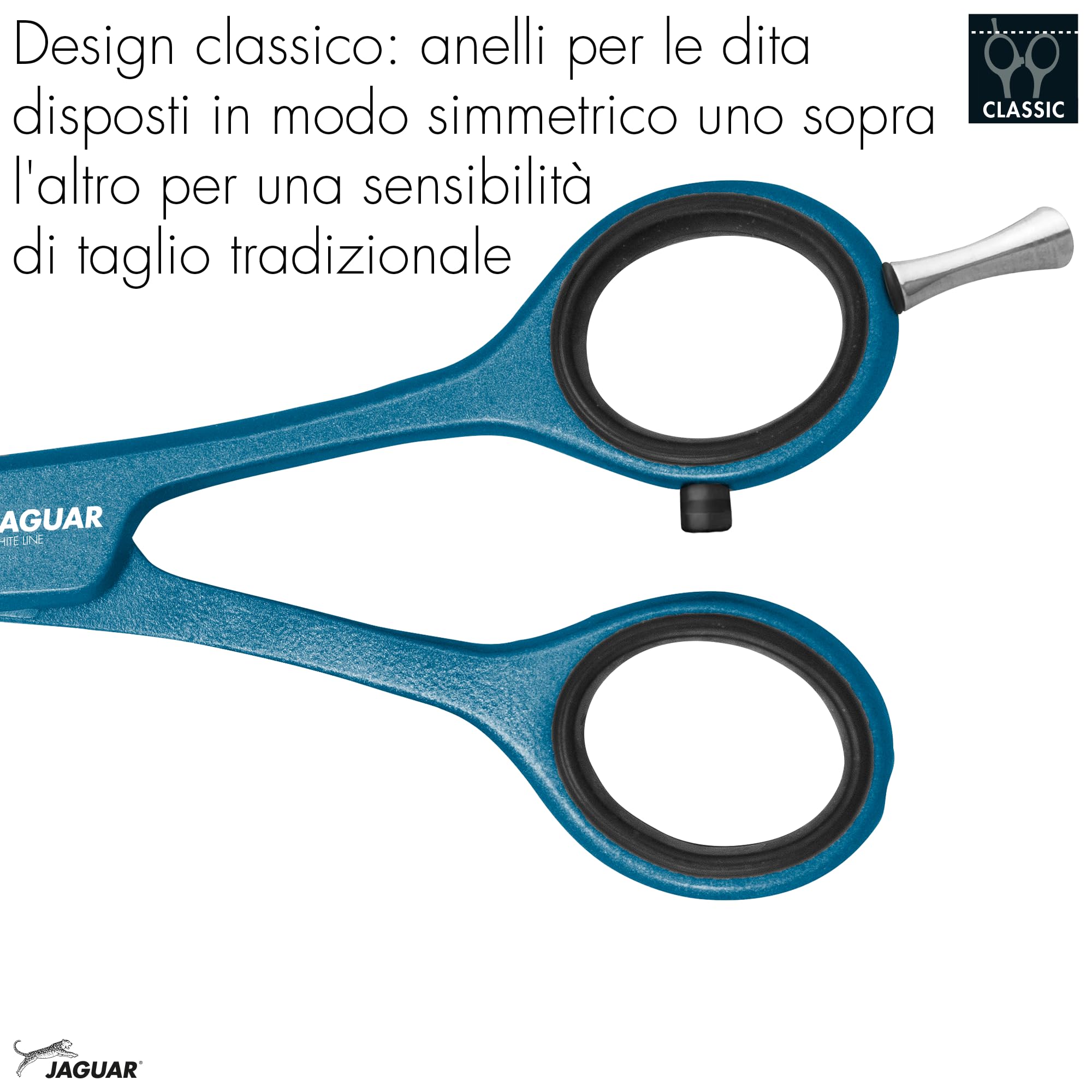 JAGUAR Forbici da modellatura PASTELL PLUS Atlantic Classic 40 5,5" | Forbici da texturizzazione con 40 denti sfolti a taglio prismatico | Rivestimento metallico antiallergico | Prodotto in Germania