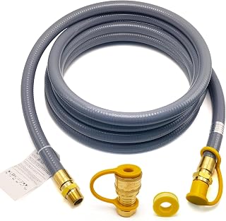 15FT, 24FT, 30FT 3/4" ID Natural Gas Hose with Quick Connect 3/4" ID Natural Gas Hose with Quick Connect Fittings for NG/LP Propane Appliances, Generators,Grill,Patio Heaters (24FT)